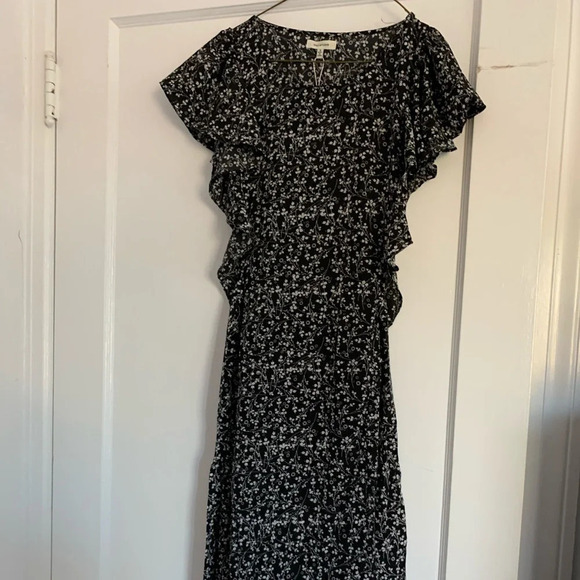 Nwt  Max Studio Printed Flutter Sleeve Tie Waist - Picture 15 of 16